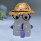Raw Crystal Child Carving with Straw Hat Crystal Healing Bulk Wholesale