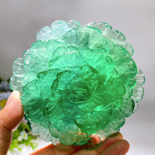 4.1"-4.3" Crystal Flower Carving Crystal Healing Bulk Wholesale
