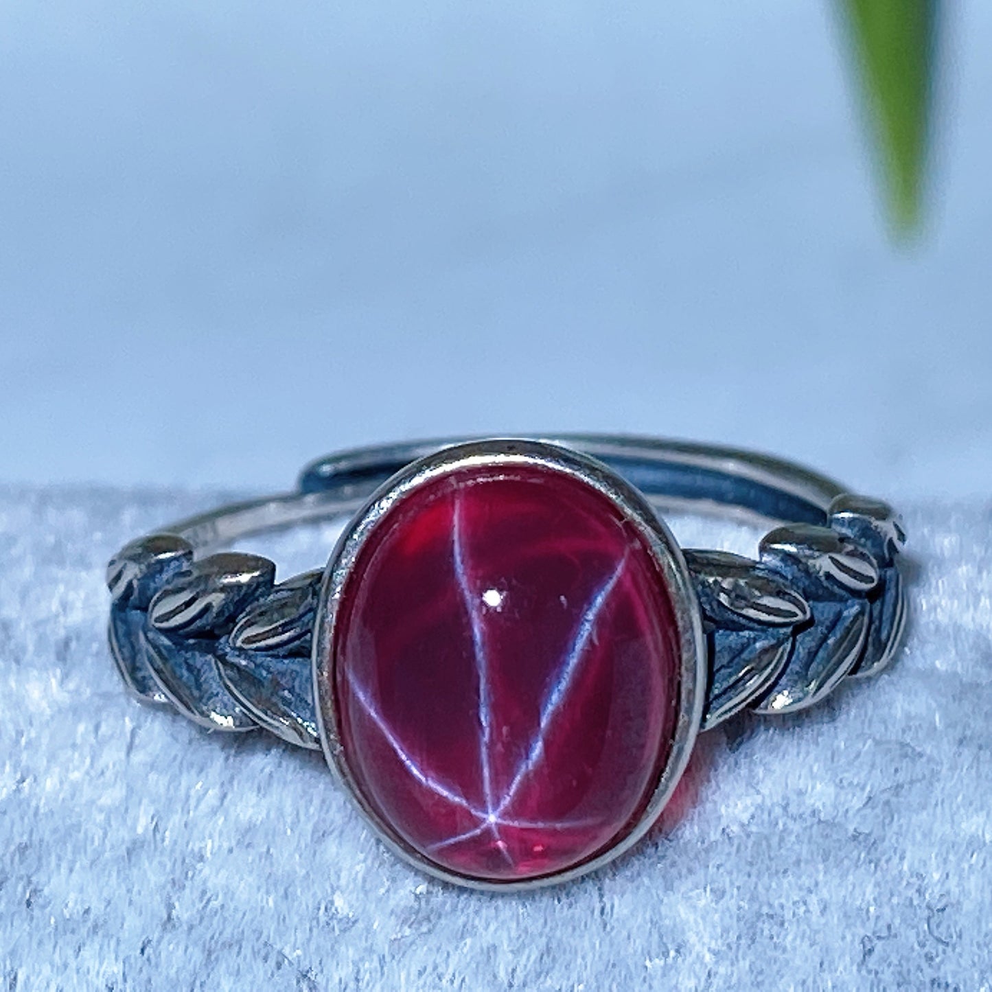 S925 UV Reactive Star Ruby Pendant Ring Bracelet Crystal Healing Bulk Wholesale