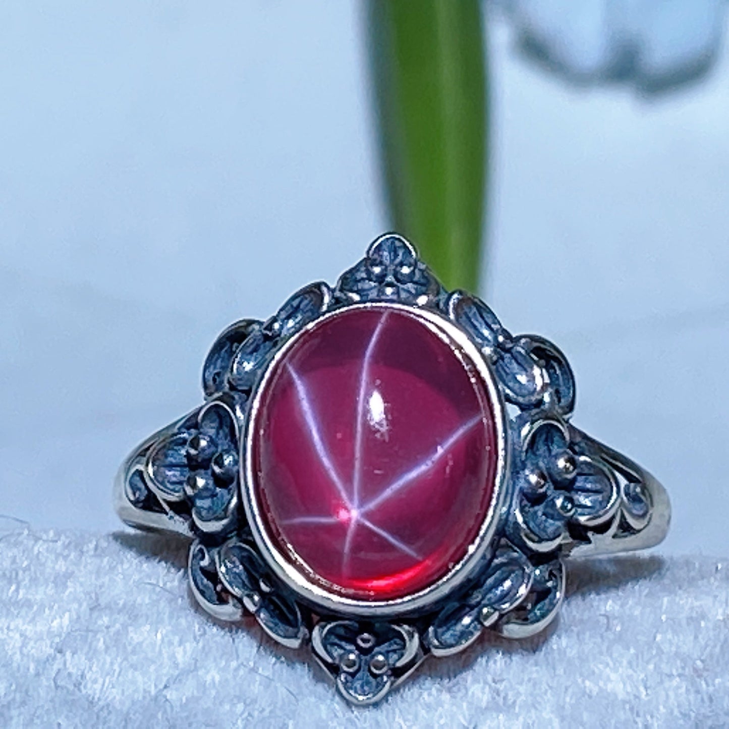 S925 UV Reactive Star Ruby Pendant Ring Bracelet Crystal Healing Bulk Wholesale