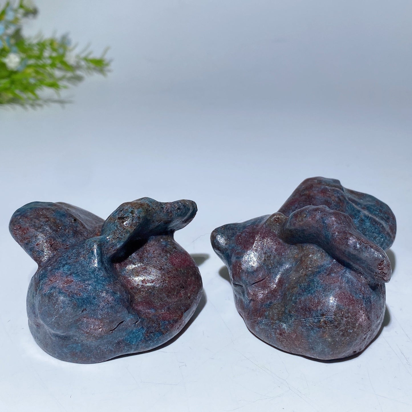 2.3" UV Reactive Ruby In Kyanite Cat with Wings Carving Crystal Healing Bulk Wholesale