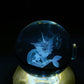 3D Inner Carving Crystal Pokemon Glass Sphere with Colorful Lamp Stand Crystal Healing Bulk Wholesale