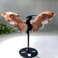 Purple Amethyst Grow with Flower Agate Dragon Wings Carving with Stand Crystal Healing Bulk Wholesale
