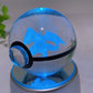 3D Inner Carving Crystal Pokemon Glass Sphere with Colorful Lamp Stand Crystal Healing Bulk Wholesale