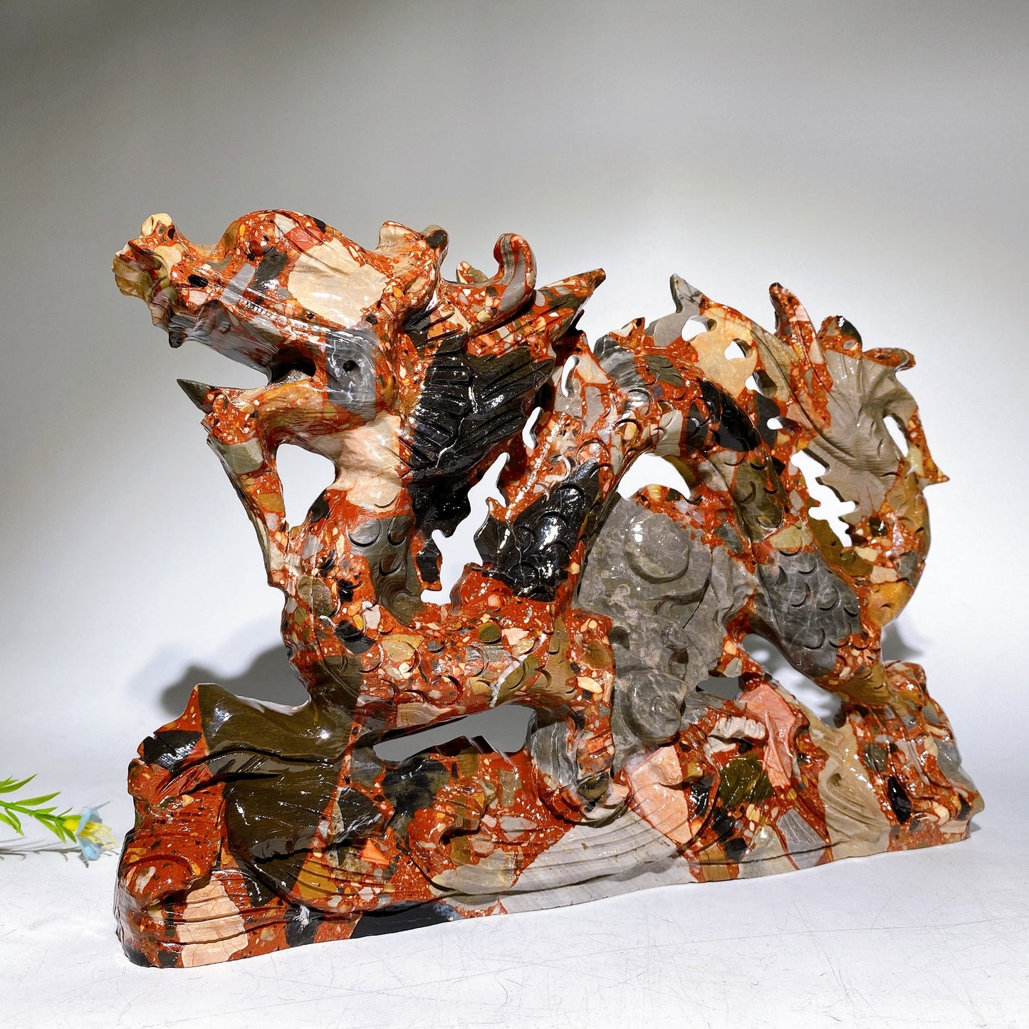 29cm Large Jade Dragon Carving Crystal Healing Bulk Wholesale
