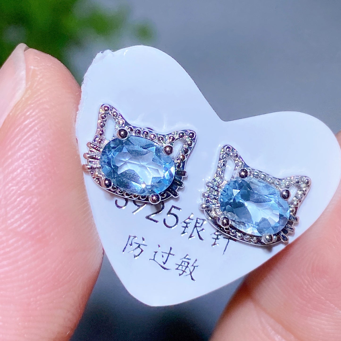 S925 Crystal Ear Stud Earring Crystal Healing Bulk Wholesale