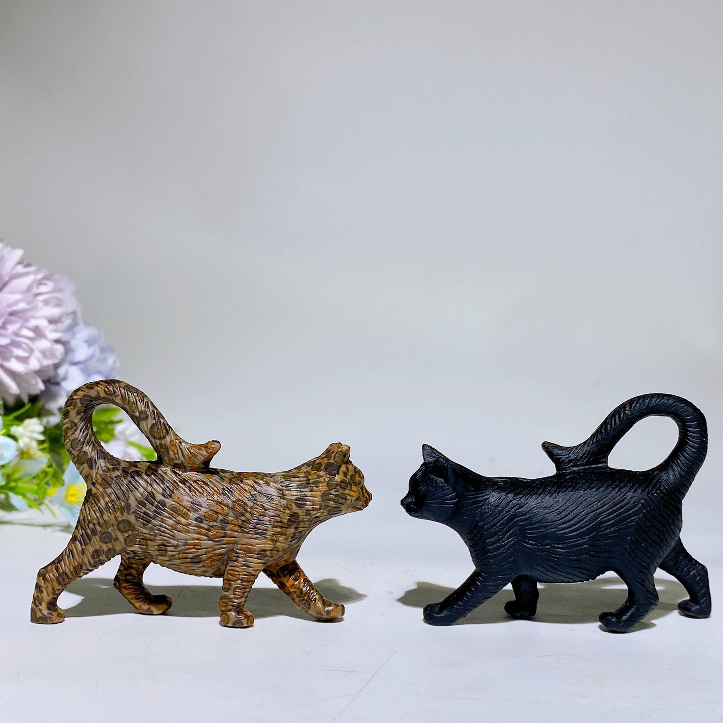 2.7" Crystal Cat Carving Crystal Healing Bulk Wholesale