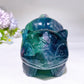 3.7" Rainbow Fluorite Bulbasaur Carving Crystal Healing Bulk Wholesale