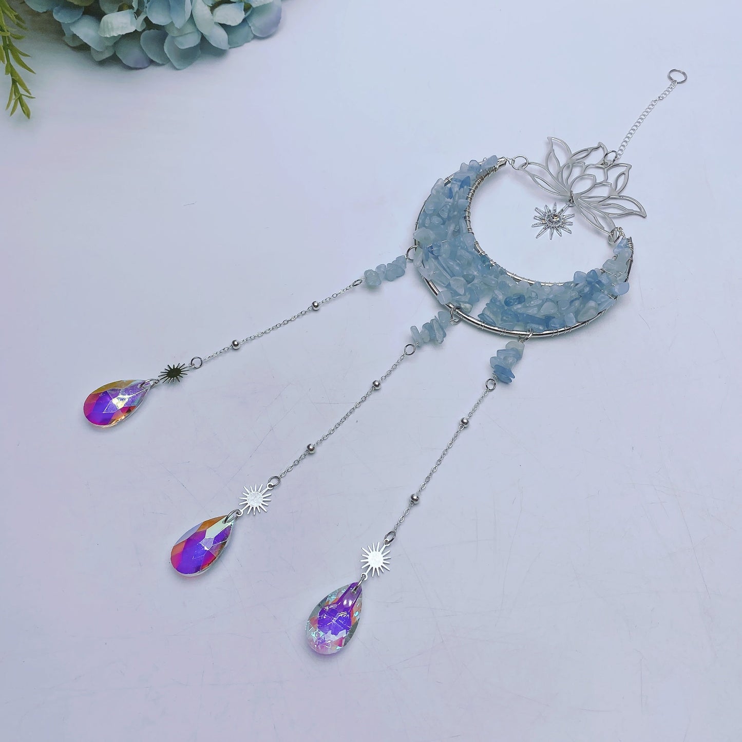 Crystal Chips Suncatcher Hanging Ornament Crystal Healing Bulk Wholesale
