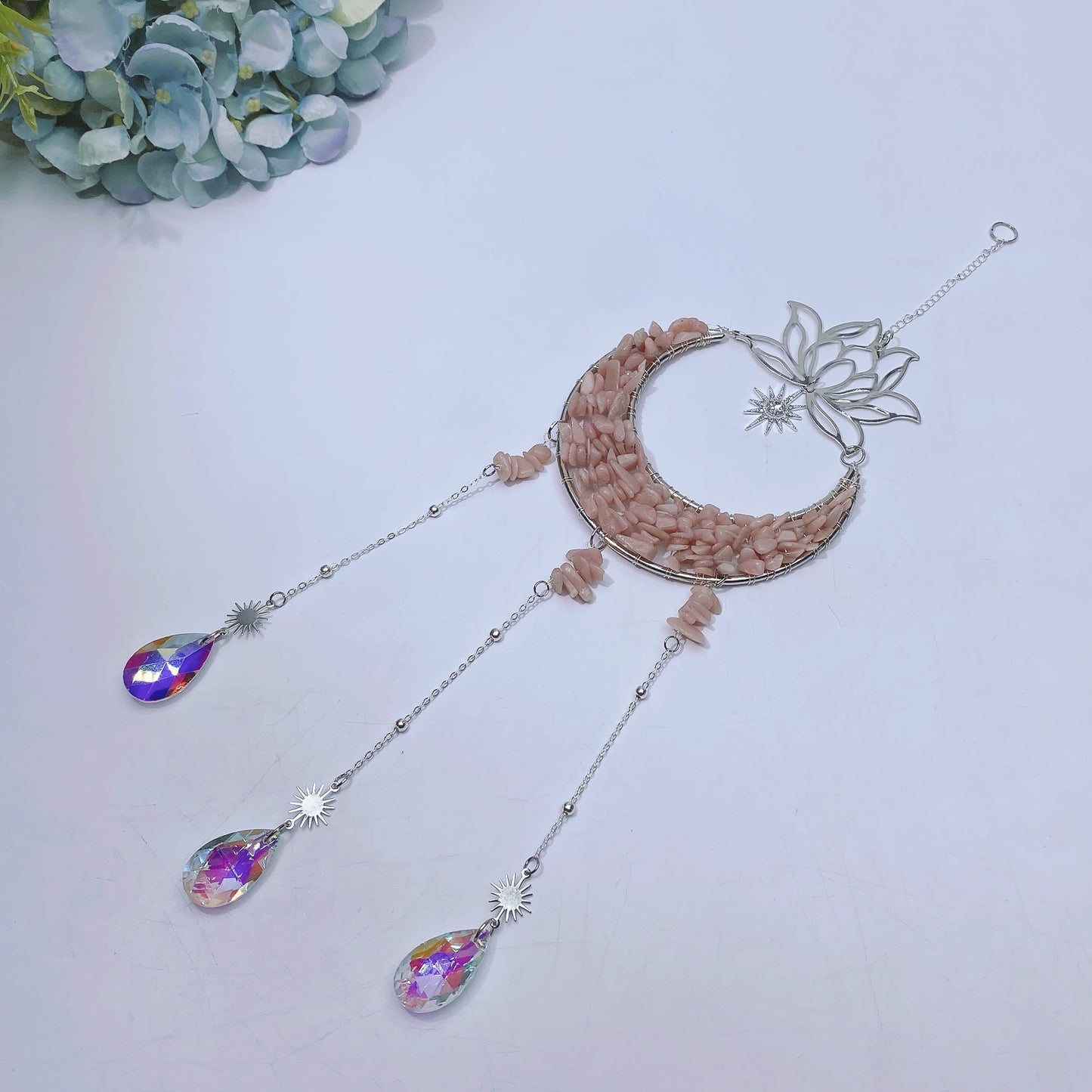 Crystal Chips Suncatcher Hanging Ornament Crystal Healing Bulk Wholesale