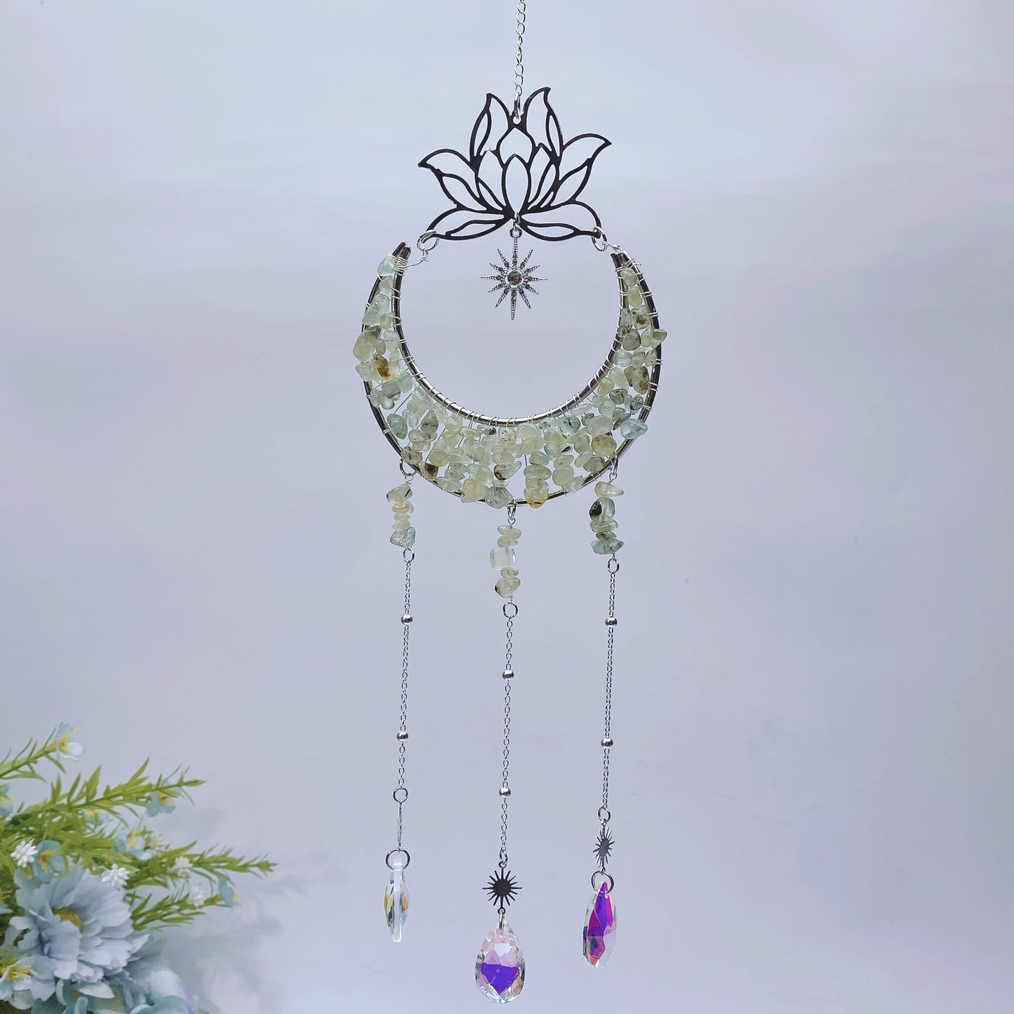 Crystal Chips Suncatcher Hanging Ornament Crystal Healing Bulk Wholesale