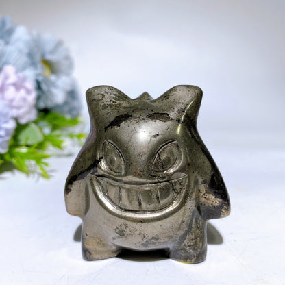 2.3" Pyrite Pokemon Gengar Evee Carving Crystal Healing Bulk Wholesale
