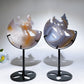 Druzy Agate Witch Carving with Stand Crystal Healing Bulk Wholesale