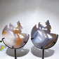 Druzy Agate Witch Carving with Stand Crystal Healing Bulk Wholesale