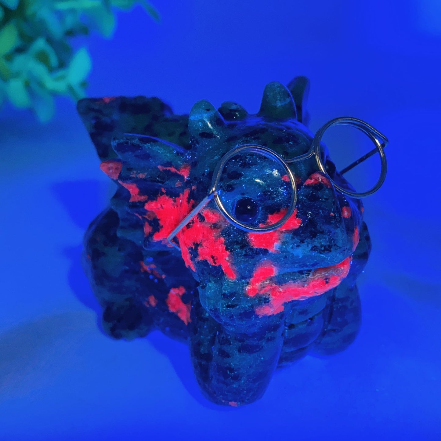 3.0" Crystal Baby Dragon Carvings with Eyeglass Crystal Healing Bulk Wholesale