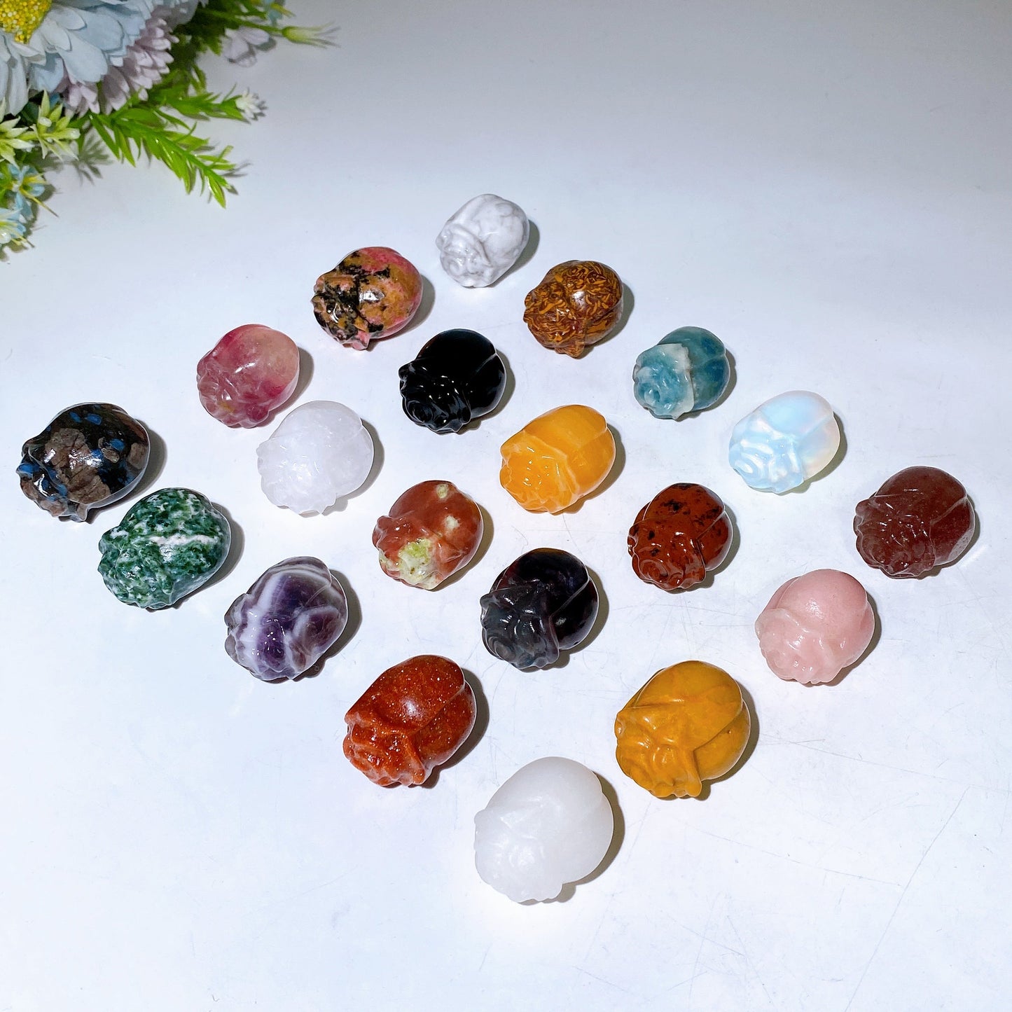 1.3" Crystal Rose Flower Carving Crystal Healing Bulk Wholesale