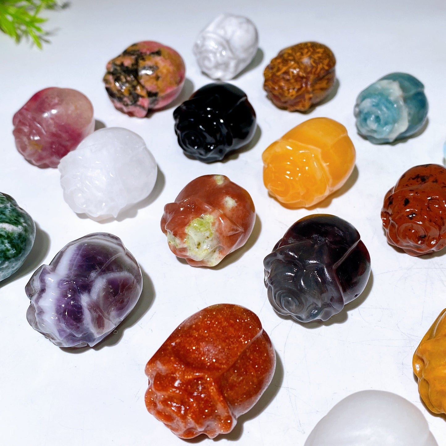 1.3" Crystal Rose Flower Carving Crystal Healing Bulk Wholesale