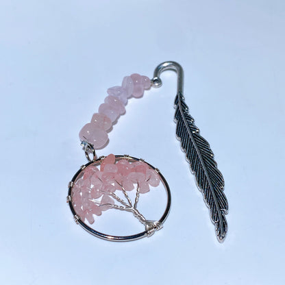 Crystal Life Tree Metal Feather Bookmark Crystal Healing Bulk Wholesale