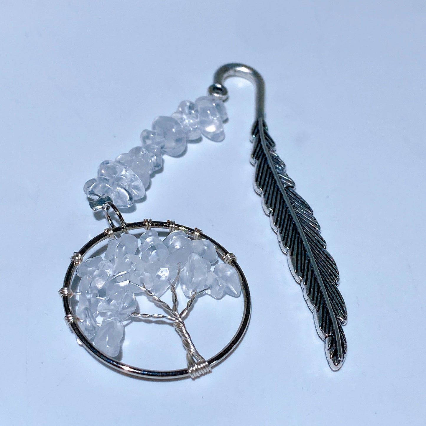 Crystal Life Tree Metal Feather Bookmark Crystal Healing Bulk Wholesale
