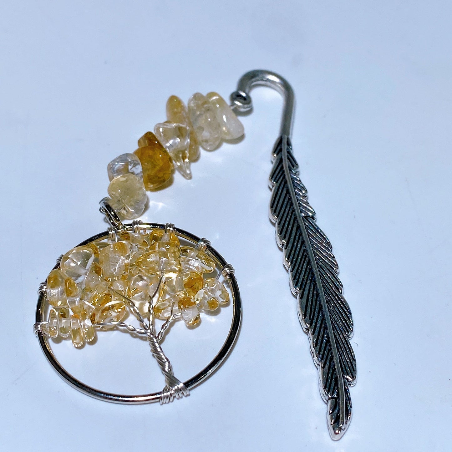 Crystal Life Tree Metal Feather Bookmark Crystal Healing Bulk Wholesale