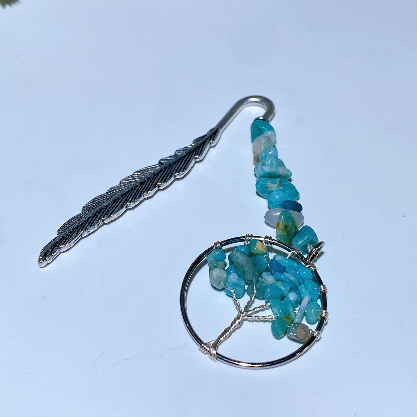 Crystal Life Tree Metal Feather Bookmark Crystal Healing Bulk Wholesale