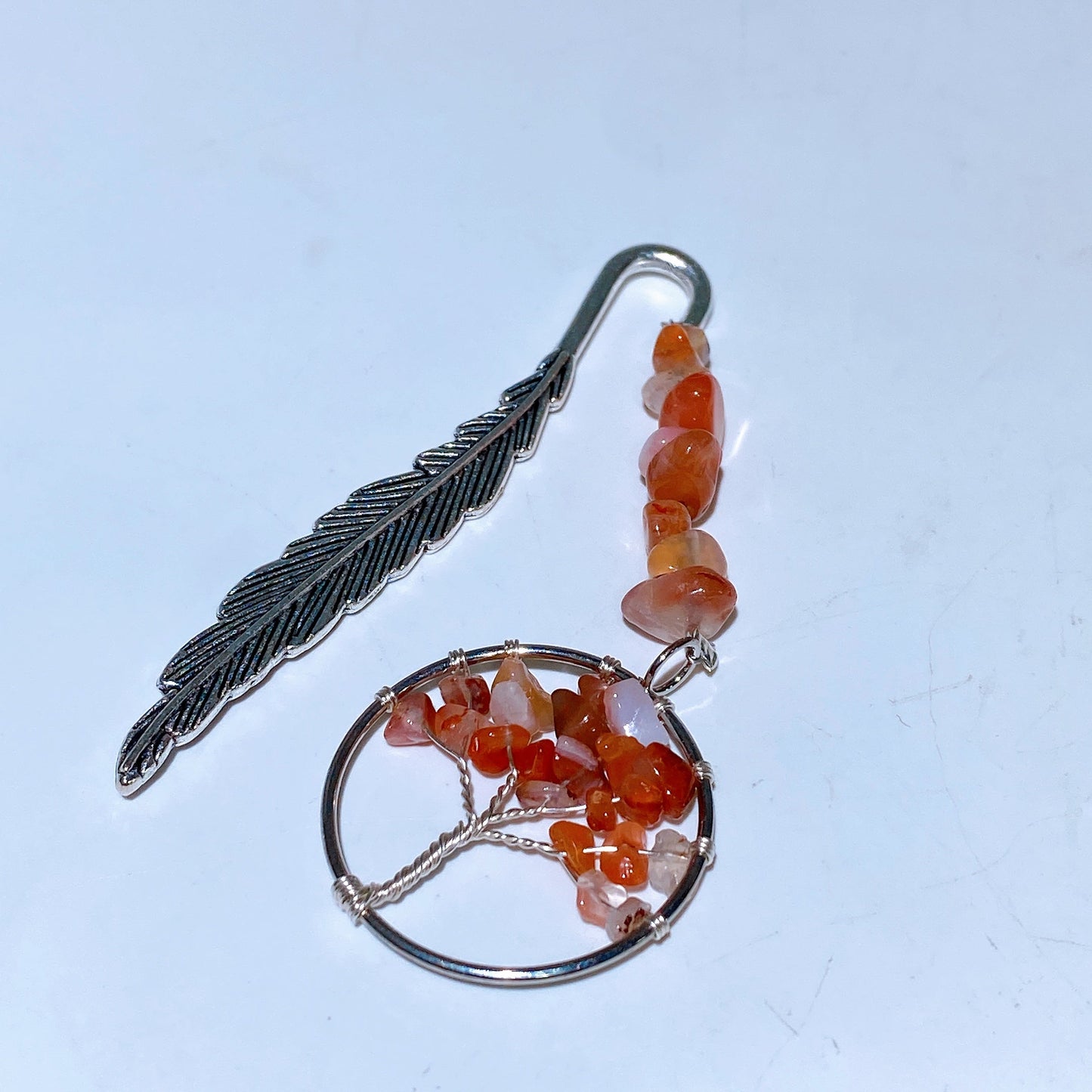 Crystal Life Tree Metal Feather Bookmark Crystal Healing Bulk Wholesale