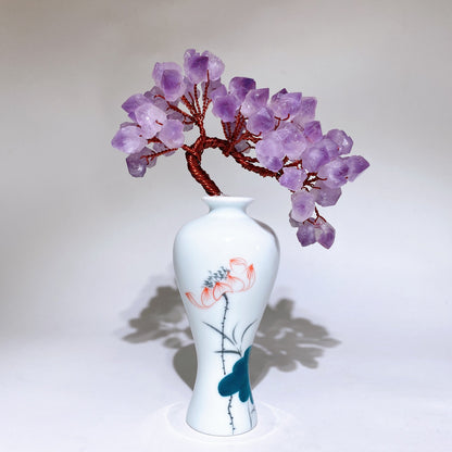 22-24cm Raw Amethyst Flower Vase Free Form Crystal Healing Bulk Wholesale
