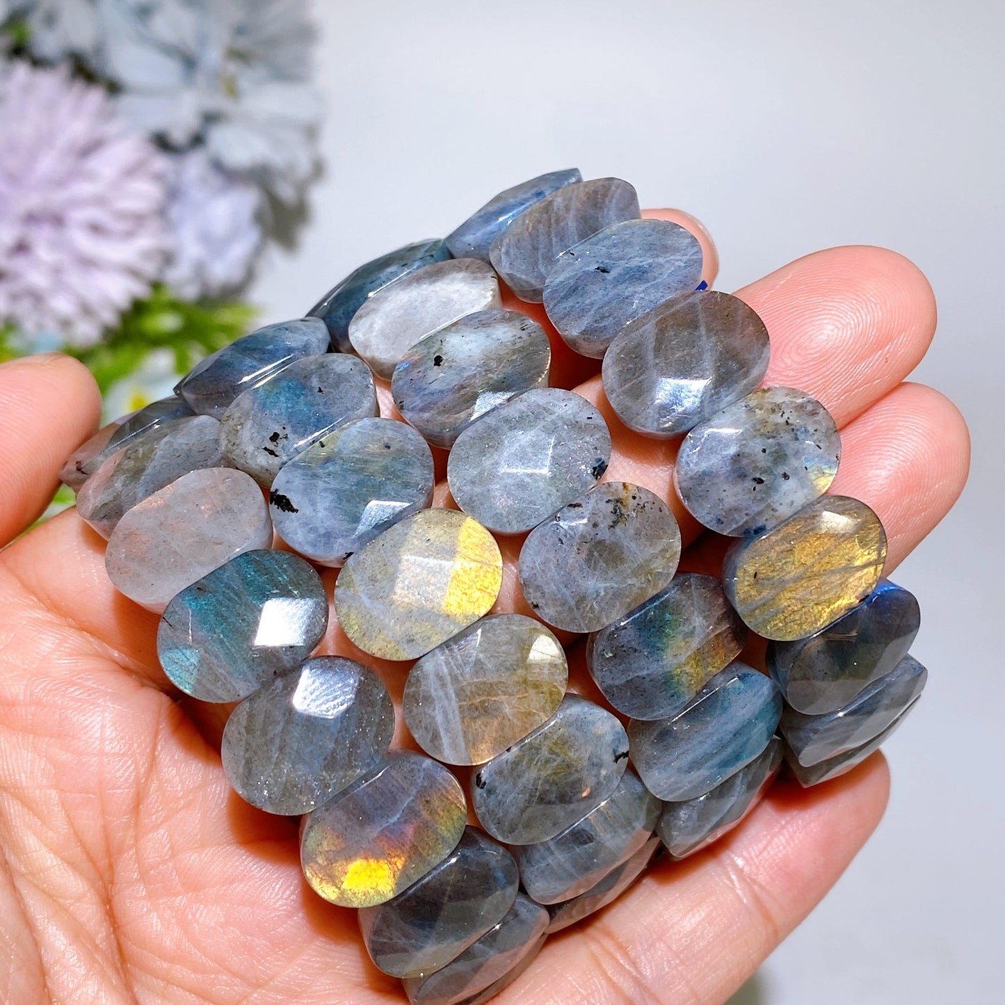 Sunset Labradorite Bangle Crystal healing Bulk Wholesale