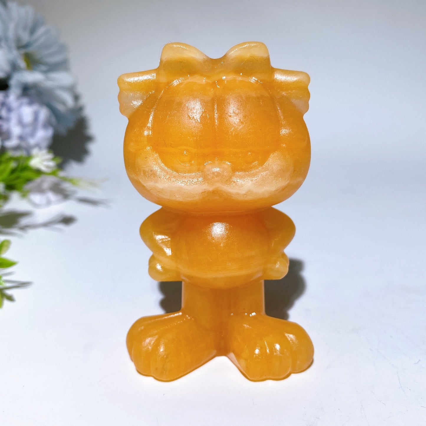 3.2“ Orange Calcite  Carfield Carving Crystal Healing Bulk Wholesale