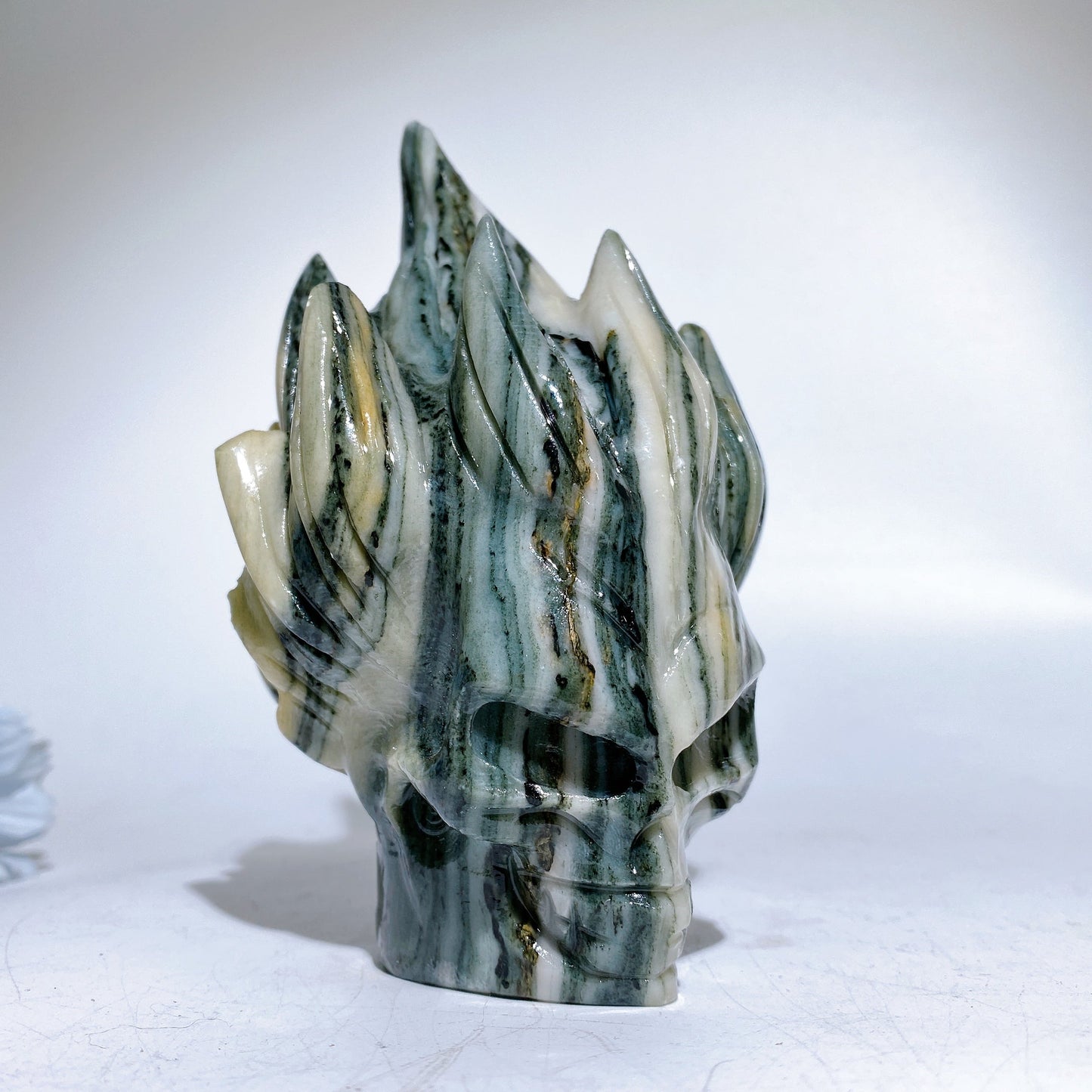 5.5" Jade Skull Carving Crystal Healing Bulk Wholesale