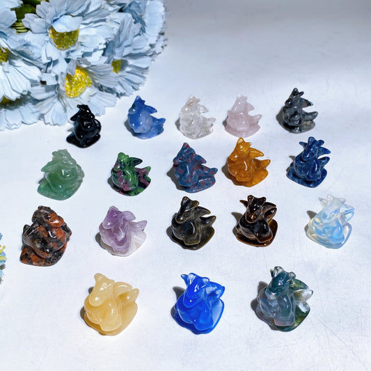 1.2" Mini Crystal Dragonite Pokemon Carving Crystal Healing Bulk Wholesale
