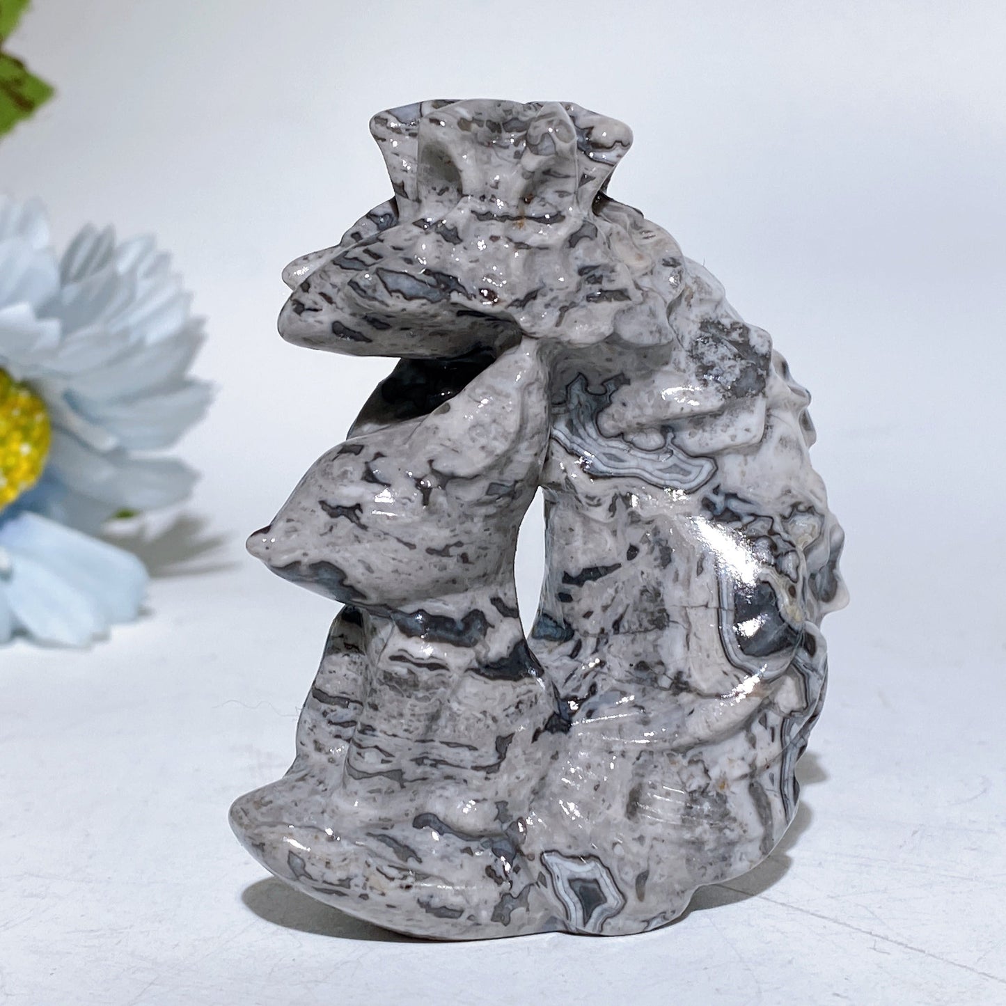 2.7" Crystal Fox Moon Carving Crystal Healing Bulk Wholesale