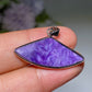Charoite Fan Shape Pendant Crystal Healing Bulk Wholesale