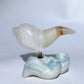 2.9" Crystal Dolphin Carving with Jade Base Crystal Healing Bulk Wholesale