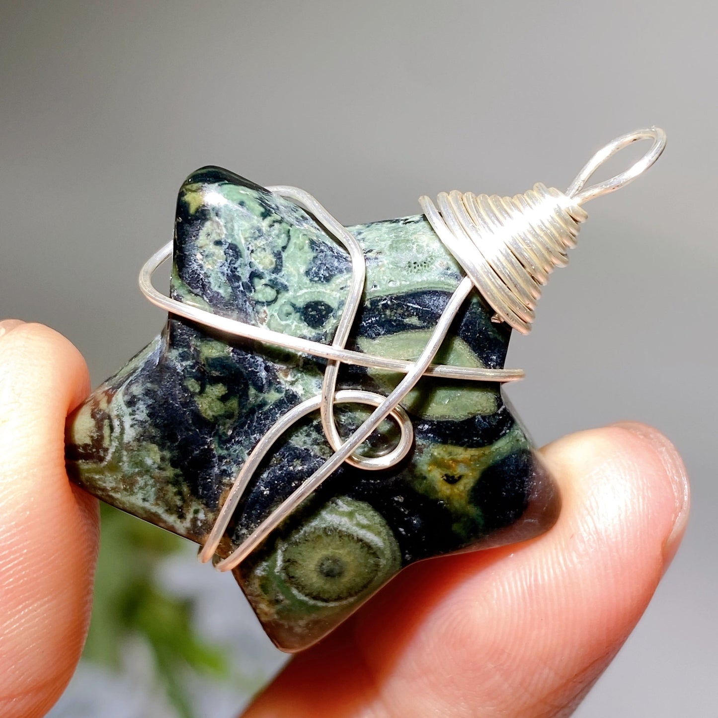 Crystal Star Pendant with Black Cord Necklace Crystal Healing Bulk Wholesale
