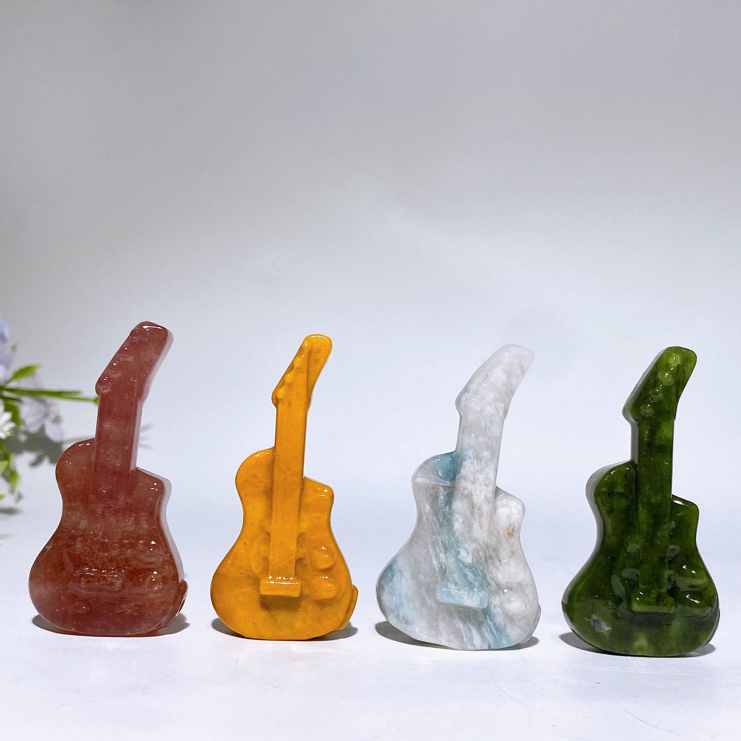 2.3" Crystal Guitar Carving Crystal Healing Bulk Wholesale