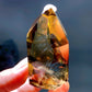 2.5" Unique Blue Needle in Citrine with Rainbow Point Crystal Healing Bulk Wholesale