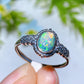 Sterling Silver S925 Natural Opal Ring Crystal Healing Bulk Wholesale