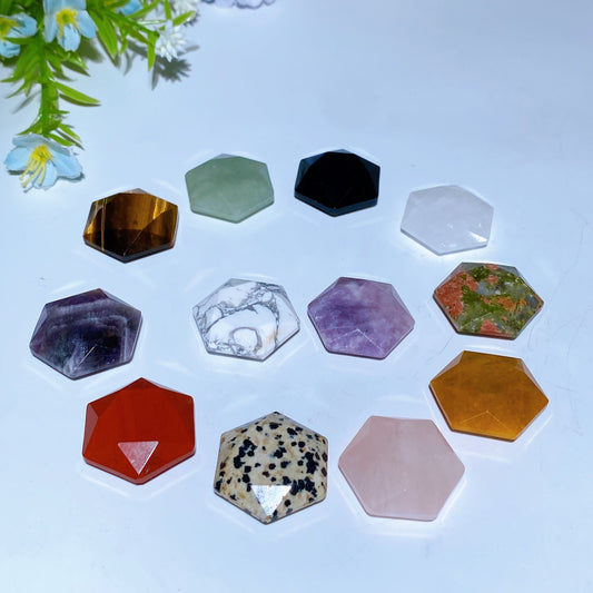 25mm Hexagon Carving Crystal healing Bulk Wholesale