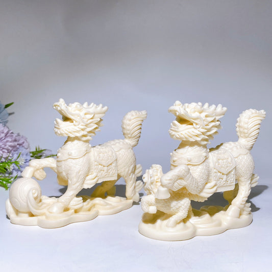 13cm Ivory Nut Queelin Carving Crystal Healing Bulk Wholesale