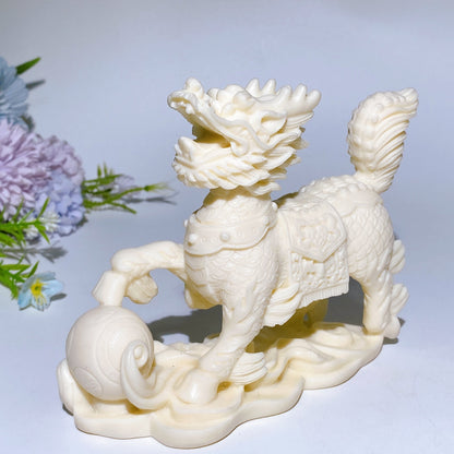 13cm Ivory Nut Queelin Carving Crystal Healing Bulk Wholesale