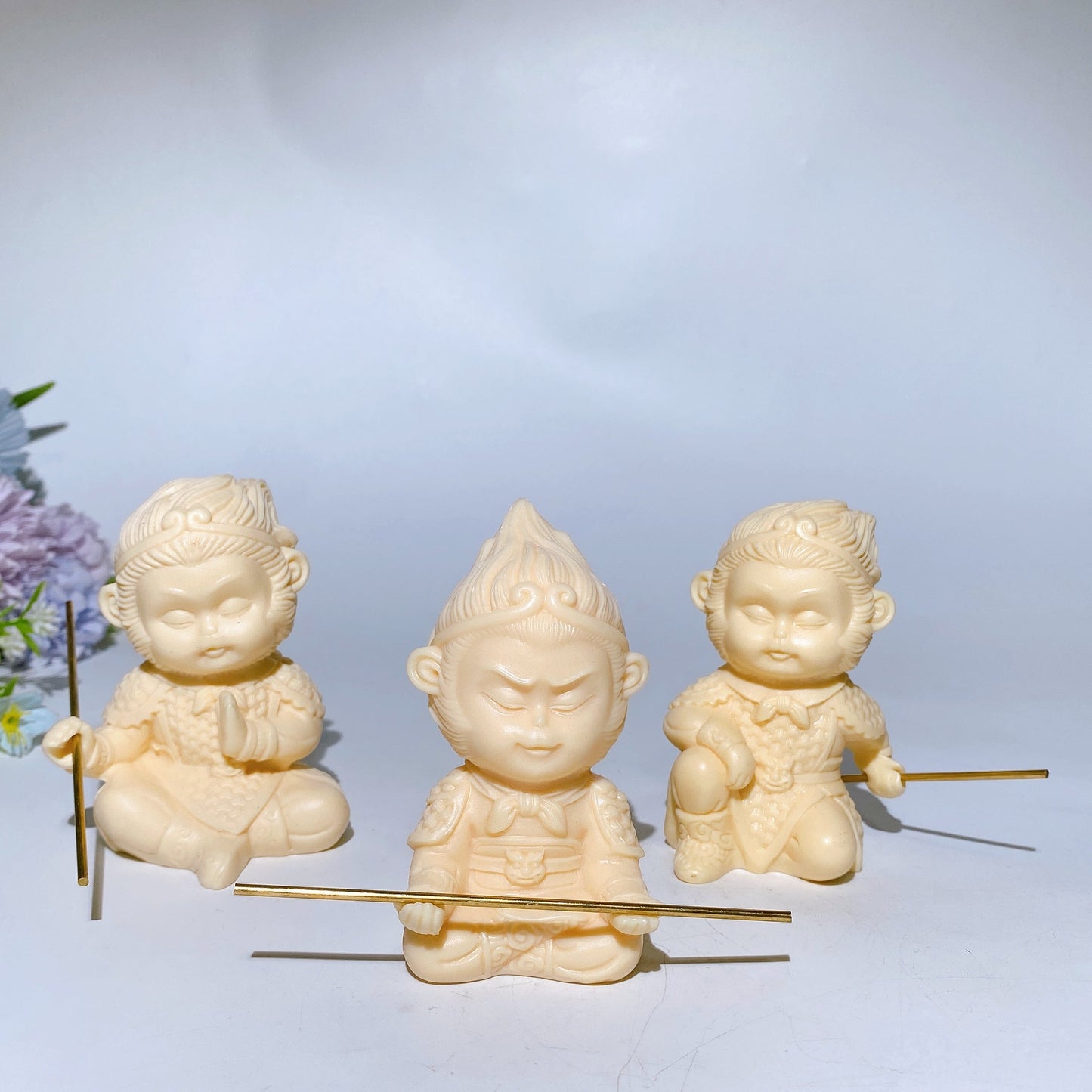85mm Ivory Nut Wukong Carving Crystal Healing Bulk Wholesale