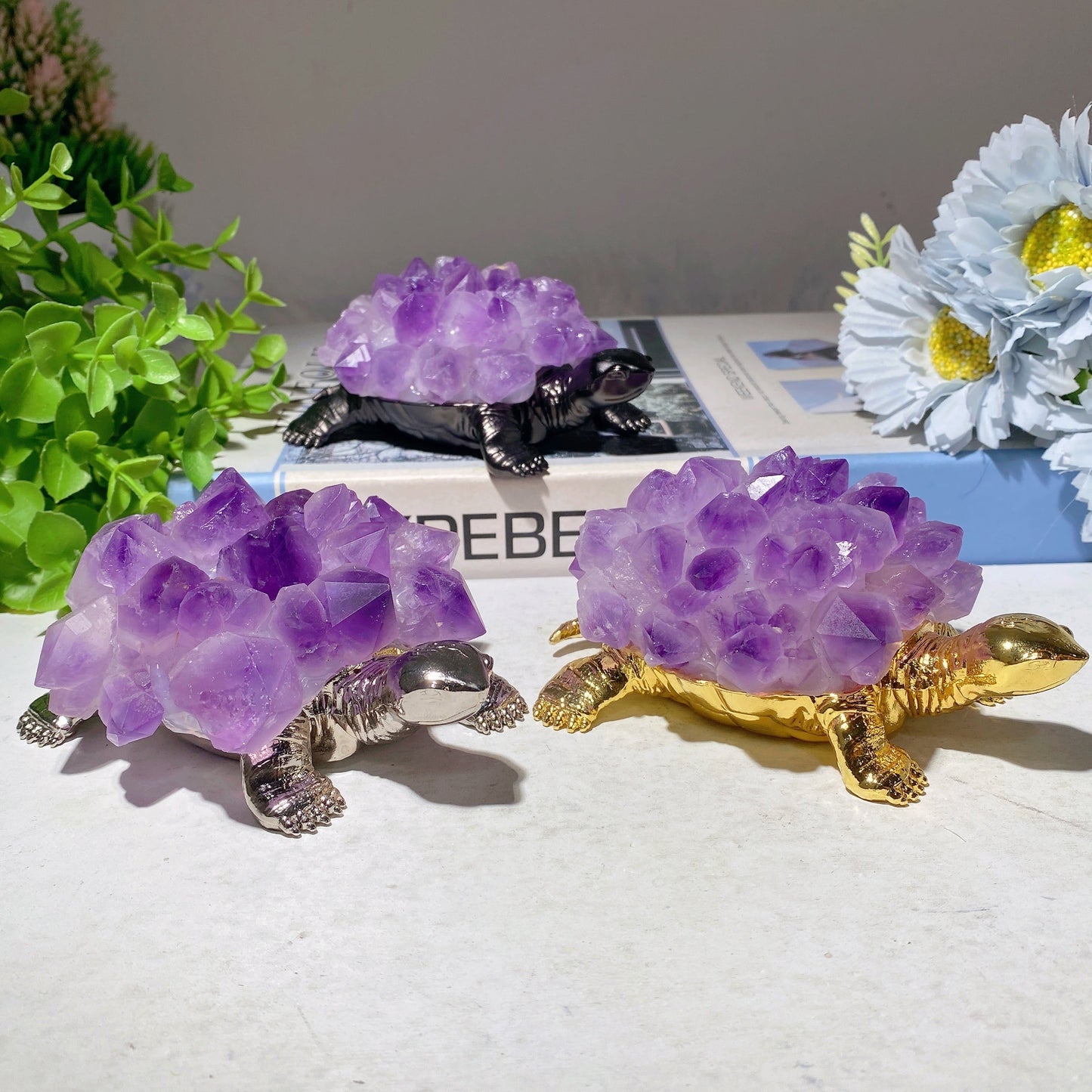 4.3" Amethyst Clusters Tortoise Free Form Bulk Wholesale