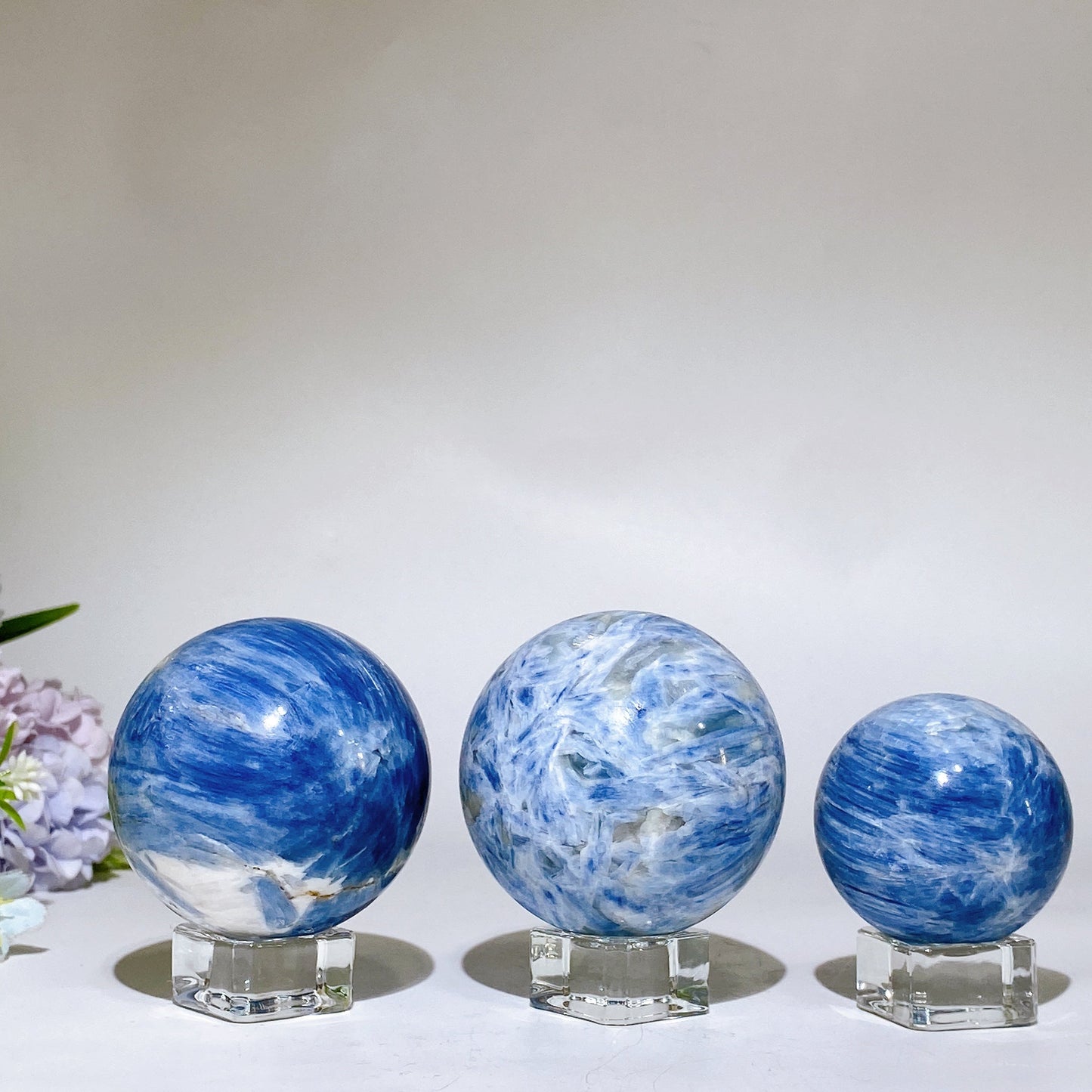 4-8cm Blue Kyanite Sphere Crystal Healing Bulk Wholesale