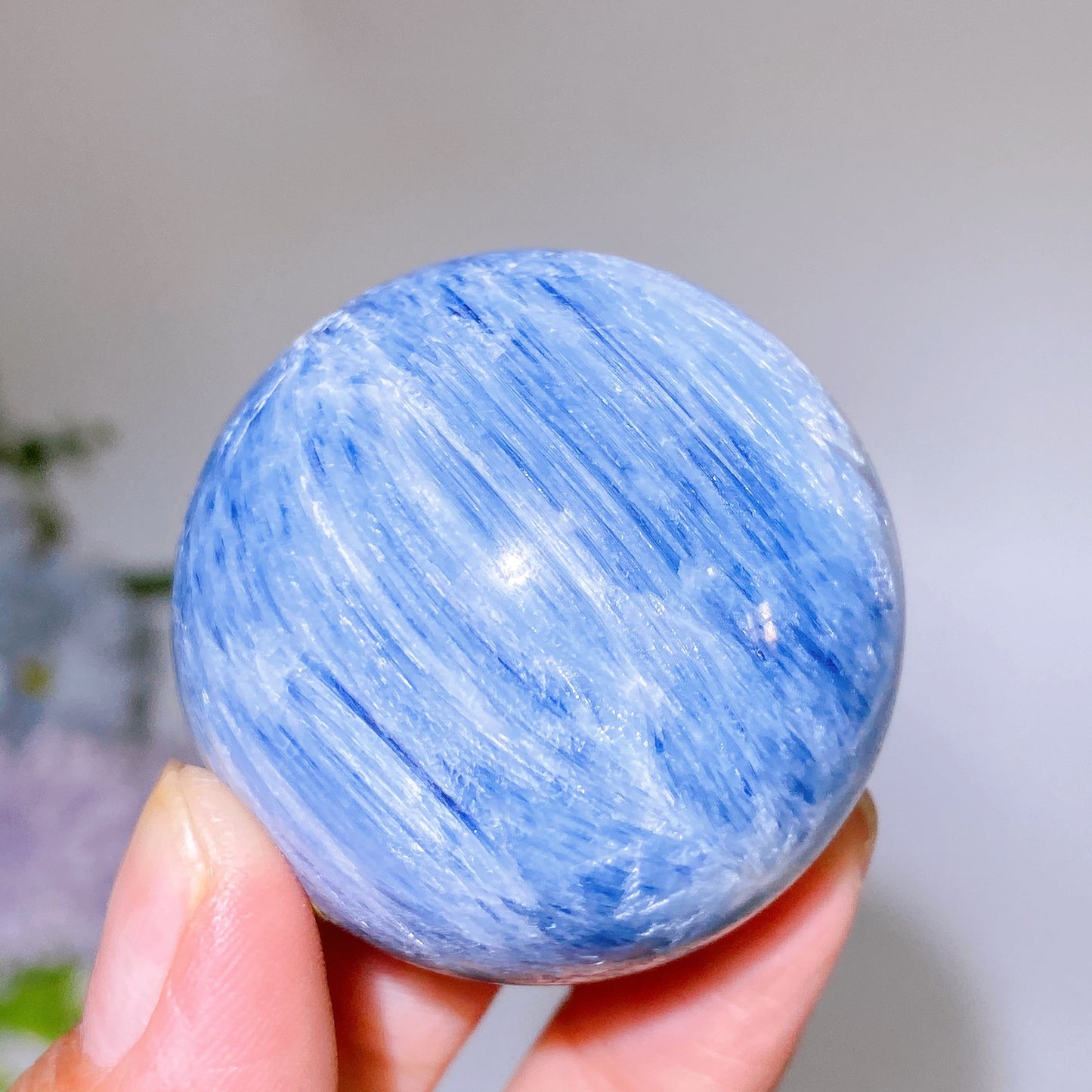 4-8cm Blue Kyanite Sphere Crystal Healing Bulk Wholesale