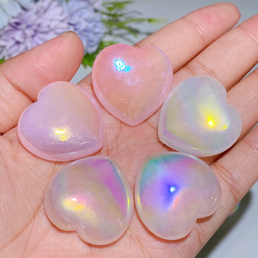 30mm Aura Crystal Heart Carving Crystal Healing Bulk Wholesale