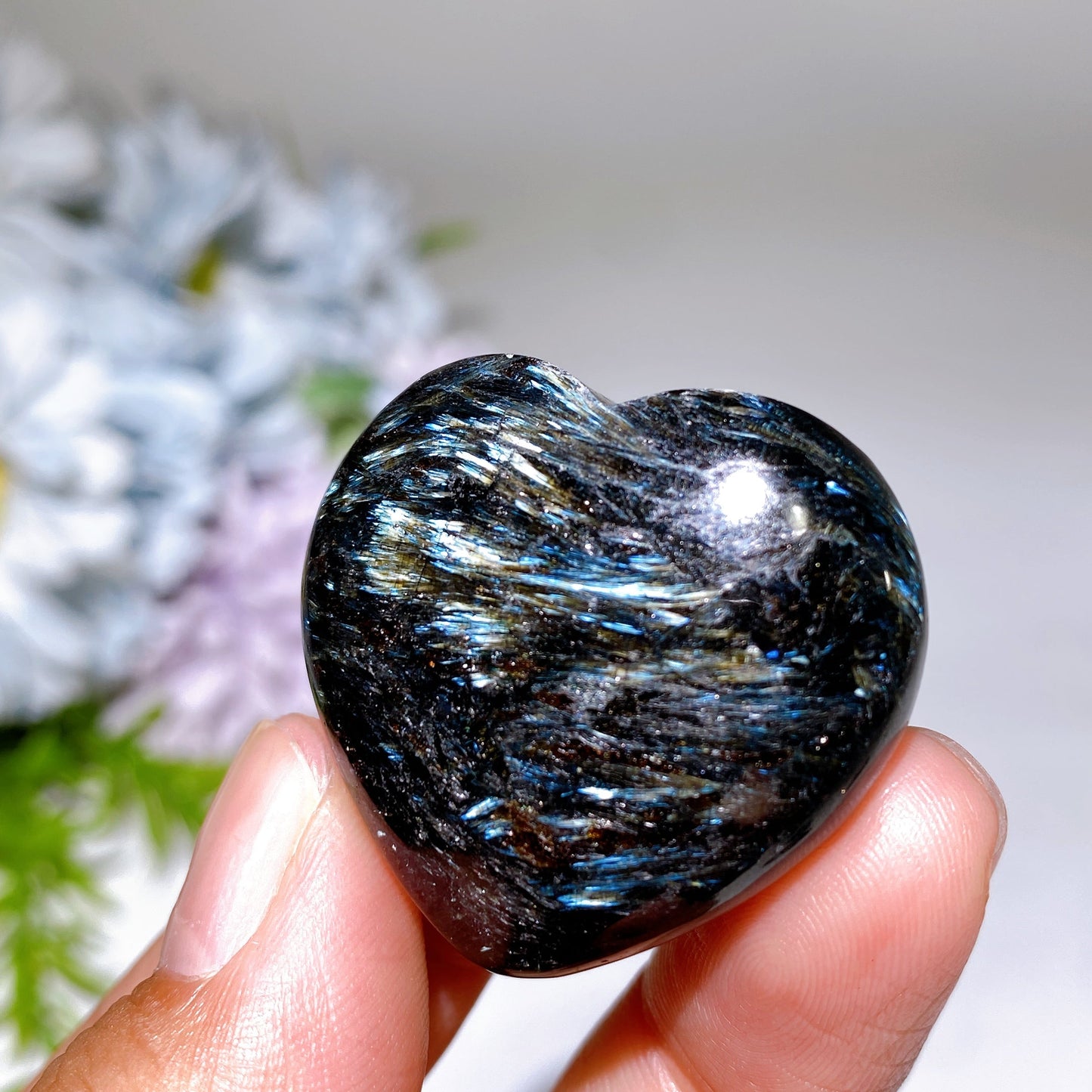 35mm Astrophylite Heart Carving Crystal Healing Bulk Wholesale