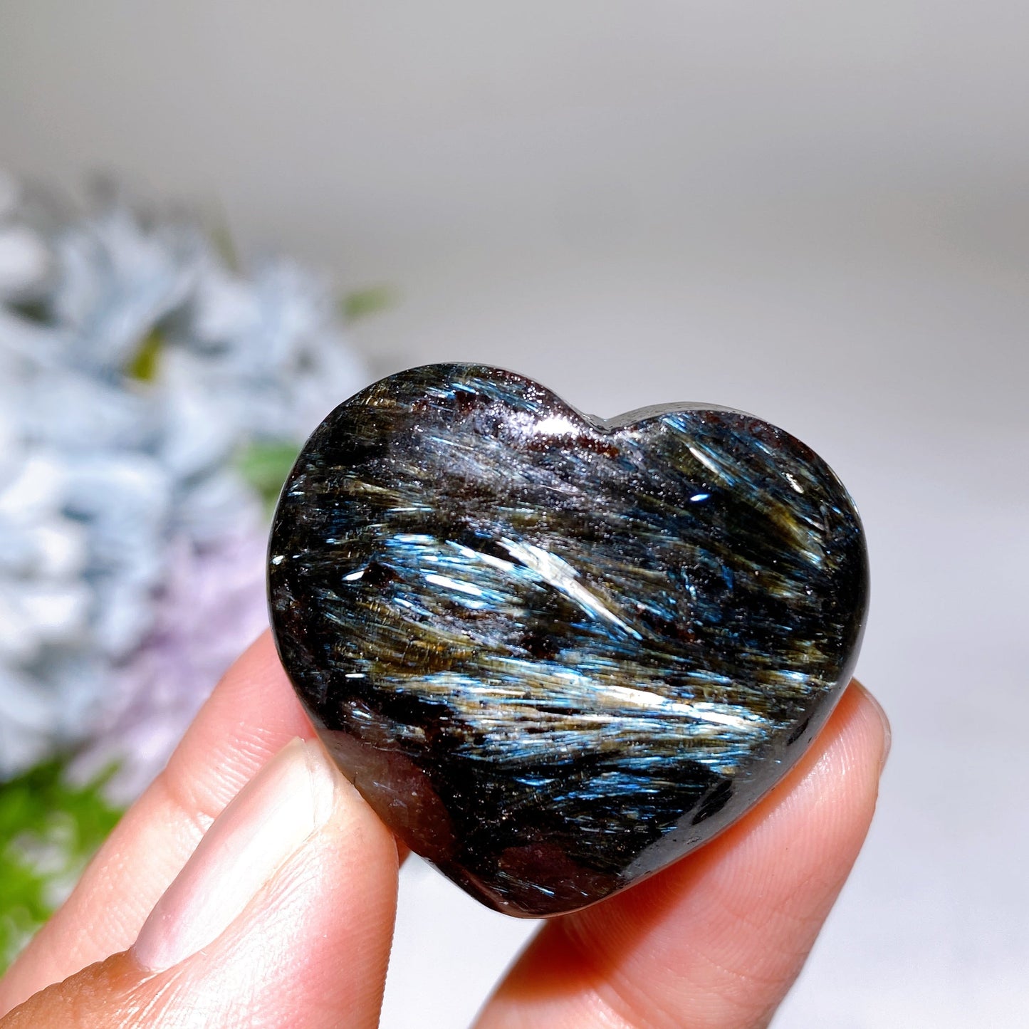 35mm Astrophylite Heart Carving Crystal Healing Bulk Wholesale