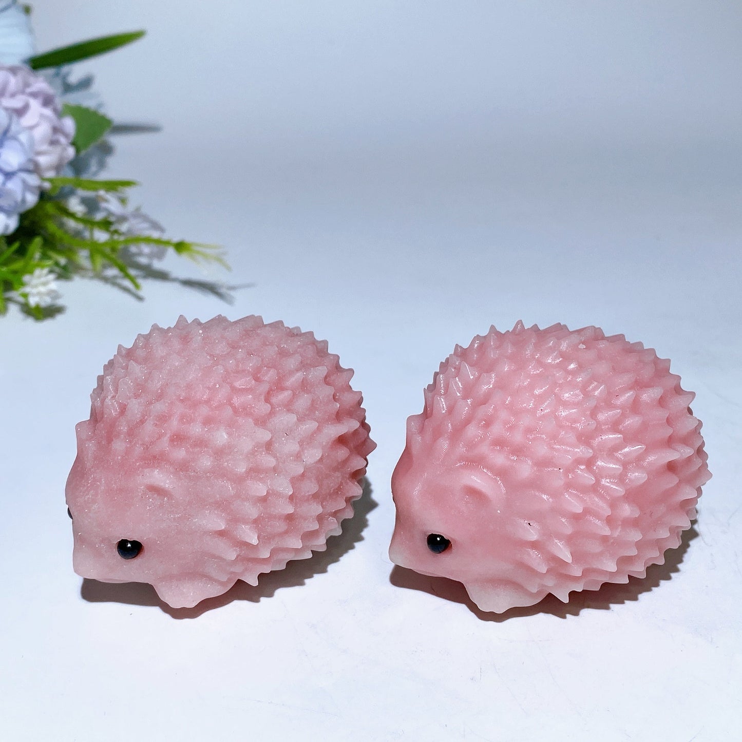 2.4" Pink Opal Hedgehog Carving Crystal Healing Bulk Wholesale