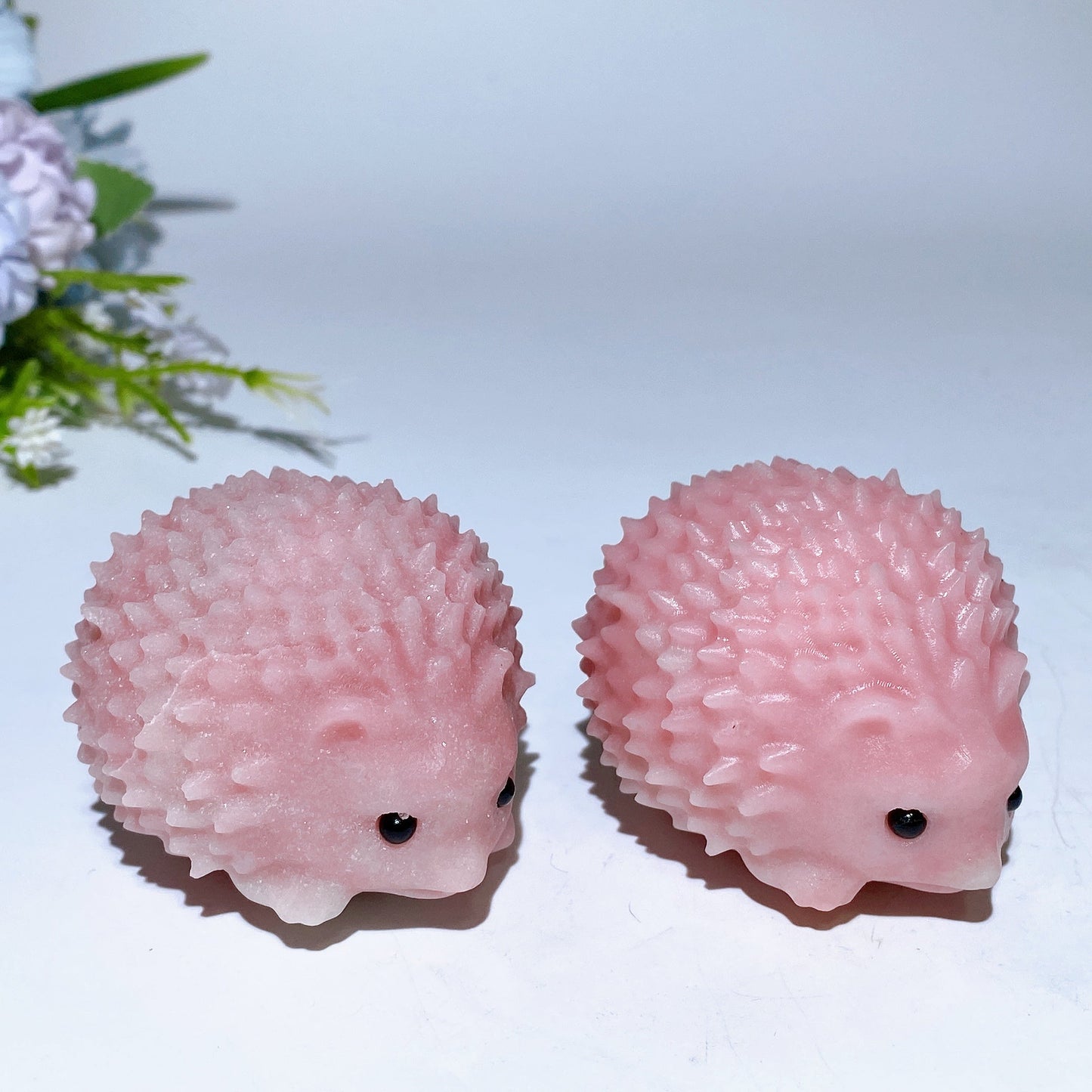 2.4" Pink Opal Hedgehog Carving Crystal Healing Bulk Wholesale